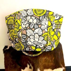 Vera Bradley Tote Handbag Dogwood Floral Quilted Fabric Purse Retired Yellow
